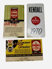 3Pc. Kendall Lot Vintage Lube Auto Service 1940’s Postcards & Service Booklet Ao picture