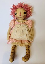 Sweet Meadows Farm Raggedy Ann Doll Handmade Maureen Mills 20” Folk Art picture