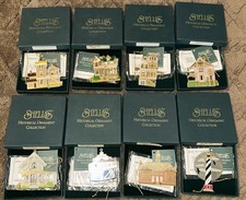 Shelia's Historical Brass Ornaments Collection Lot Of 8 Mint Original Boxes picture