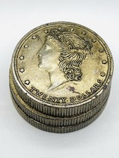 Vintage Bentley DESK CLOCK LADY LIBERTY morgan dollar 