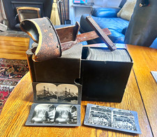 Complete 100 Card Keystone WWI Stereoview Set and Book Boxes w Model 40 Viewer picture