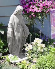 3ft. Tall Virgin Mary Statue, Granite, Outdoor Religious Garden Sculpture Lawn picture