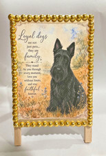 “ Loyal Dogs” Scottie Scottie Terrier Shelf Sitter * Hand Crafted  picture