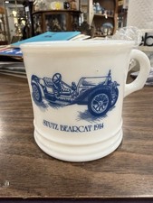 Shaving Mug Stutz Bearcat 1914 Surrey Milk Glass Vintage See Pics picture