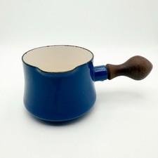 Vtg MCM Dansk Kobenstyle Butter Warmer Saucepan Blue Wood Handle France IHQ picture