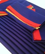 Lot/12 Pier 1 Imports Blue Red Gold Napkins 1 Dozen Color Block Cloth Buffet picture