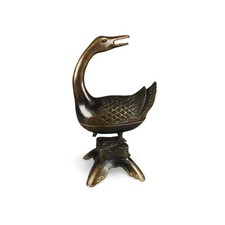 A Bronze Duck Shaped Container picture