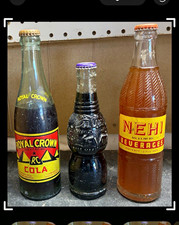 Vintage Soda Bottle Mixed Lot Multi-Color RC Cola Nehi Dr Pepper Grapette 7UP picture