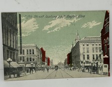 Vintage Postcard Fifth St Looking East DAYTON, OH Early 1900s Posted 1912 picture