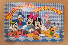 Hi from Whole Gang Mickey Minnie Donald Daffy Goofy Pluto Disney Puzzle Postcard picture