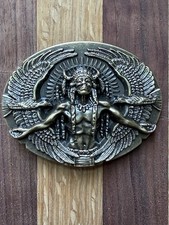 NATIVE AMERICAN 2 EAGLES METAL BELT BUCKLE WESTERN picture