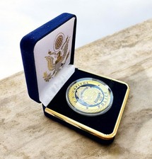 U.S CAPITOL POLICE-Washington DC Challenge Coin in Blue Velvet Case ·GREAT GIFT· picture