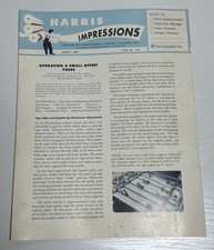 Vintage 1962 Harris Impressions No 116 Offset Printing Press Harris-Seybold picture