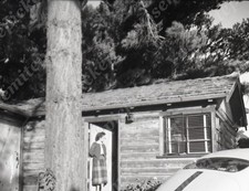 a21 Original Negative 1950's Northern CA Cabin Pontiac Car 494a picture