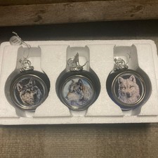 Bradford Editions Mystic Spirit Heirloom Wolf Ornament Collection Christmas 1999 picture