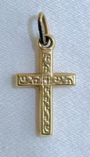 Vintage 14K Solid Yellow Gold Cross Crucifix 1/2