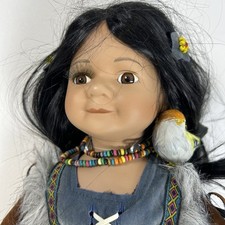 Cathay Collection Native American Porcelain Doll Numbered To 5000 picture