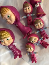 Simba Masha and the Bear Figurines Pink Purple Blonde 2 in Articulated Plastic picture