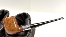 No Name Smooth Large Billiard w Screw in Style Tapered Ebonite Stem picture