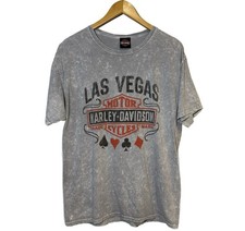 Harley-Davidson Las Vegas Card Themed Tee Shirt Men's Large Retro Style picture