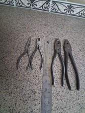 Vintage Utica Pliers. 300, 50 Lineman Diagonal Cutter41-6, Needle Nose 650 USA picture