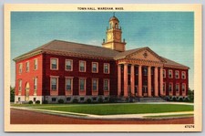 Wareham Massachusetts Town Hall Postcard PC302 picture