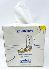 Rare Zoloft Tissue Box Pharmaceutical Drug Rep Promotional (Yours Will Be NEW) picture