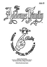 Bally The Adams Family Pinball Machine Instruction Manual & Schematics: 124 Page picture