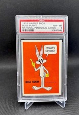 1974 WARNER BROS. NATIONAL PERIODICAL CARDS BUGS BUNNY PSA 8 picture