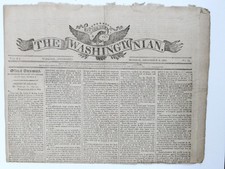 1811 Newspaper James Monroe War of 1812 British Blockade Orders Council Vermont picture
