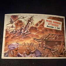 VTG Topps Journal American #19 Japan Attacks Pearl Harbor Non-Sport Card picture