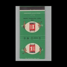 Matchbook Cover The First National Bank Lander WY picture