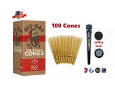 zig zag 1 1/4 unbleached pre rolled cone(100PK)+phily tube picture