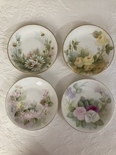 4 Vtg Handptd Limoge France 6” -Artist Initialed-exc picture
