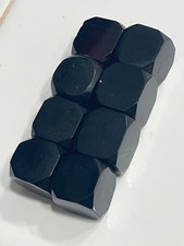 Vintage dark cherry translucent faceted 8 cubes for dice or prayer beads 030325@ picture