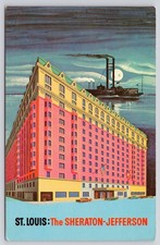 Sheraton-Jefferson Hotel Postcard K-6030 Tichnor Bros St. Louis MO Letterchrome picture