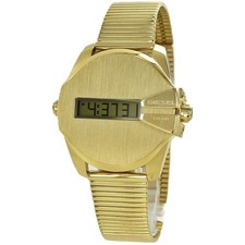 Diesel DZ1961 Baby Chief Gold Quartz Watch Brand New Digital Alarm Timer Box Box picture