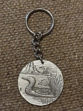 An Animal Adventure By Phillip Schuyler Pewter Loon Key Chain - 2” picture
