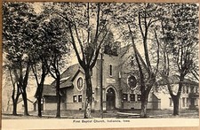 Indianola Iowa First Baptist Church Antique Postcard c1910 picture