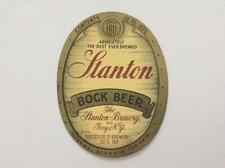 1930s STANTON BOCK BEER UNUSED IRPT LABEL 12oz TROY NY INTERNAL REVENUE TAX PAID picture