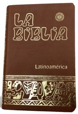 Biblia Latinoamerica Catolica De Ministros Cafe Holy Bible Brown Catholic Españo picture