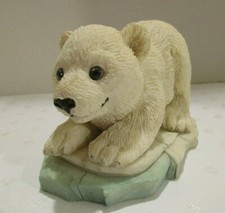 Baby White Polar Bear Figurine Nature's Endangered Crystallite Frazer Collection picture