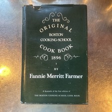1896 Original Boston Cooking School Cookbook Fannie Merritt Farmer Facsimile picture