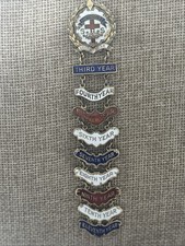 Antique 1909 10K GF Methodist Red Cross & Crown Little's System Pin Years 3-11 picture
