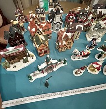 Vintage Christmas Village Miniatures Mixed Brands Lot of 60+ items picture