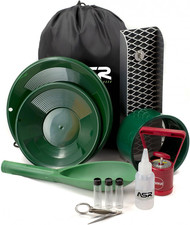 Lightweight Backpack Gold Panning Kit with Mini Aluminum Sluice Box, 14Pc picture