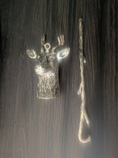 Rare Godinger Silver Treasures Stag Candle Snuffer w/ Velvet Box | Deer Head  picture