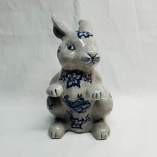 VINTAGE Formalities Baum Bros Porcelain Blue White Bunny Marked  4