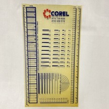 Typescale Ruler Vintage Corel Corporation Points Picas Cent Inches Draw Manual  picture