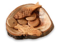 The Miracle with 5 Loaves and 2 Fish 'Tabgha' made from Olive Wood picture